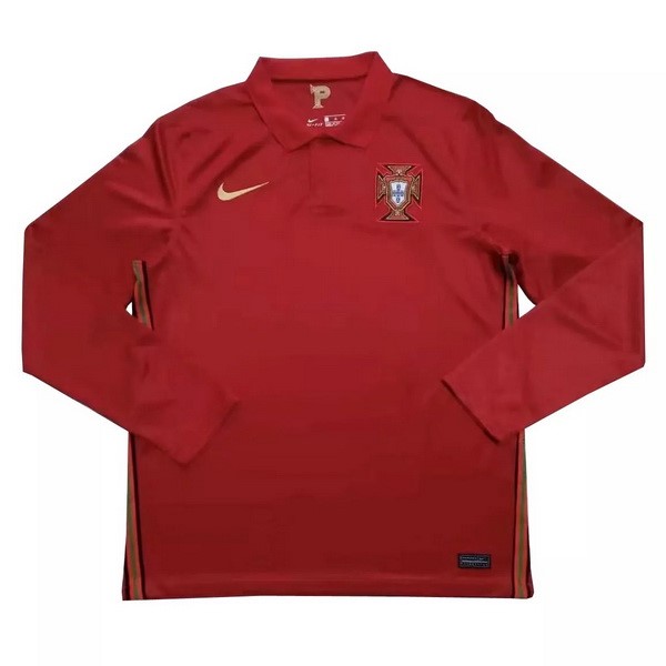 Camiseta Portugal Primera Equipación ML 2020 Rojo